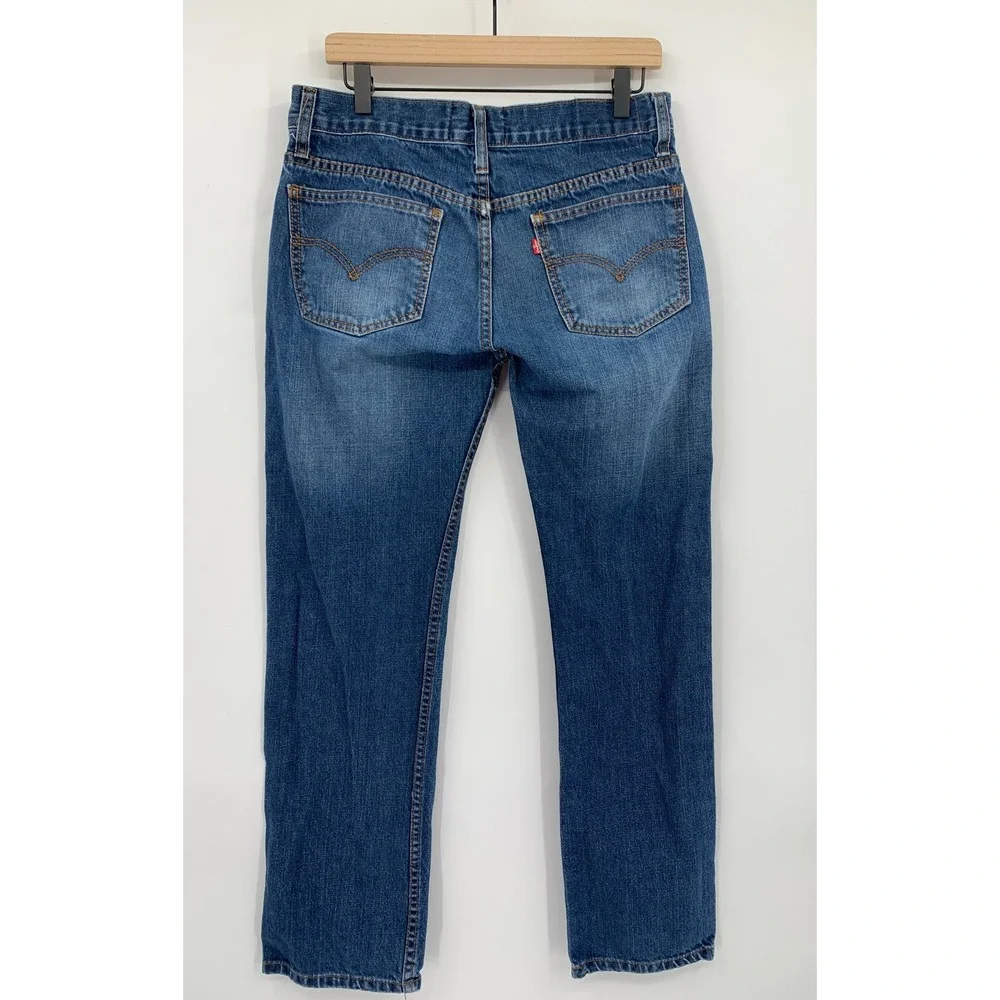 Levis Jeans Mens 32x32 Blue Medium Wash Straight Leg Denim Pants